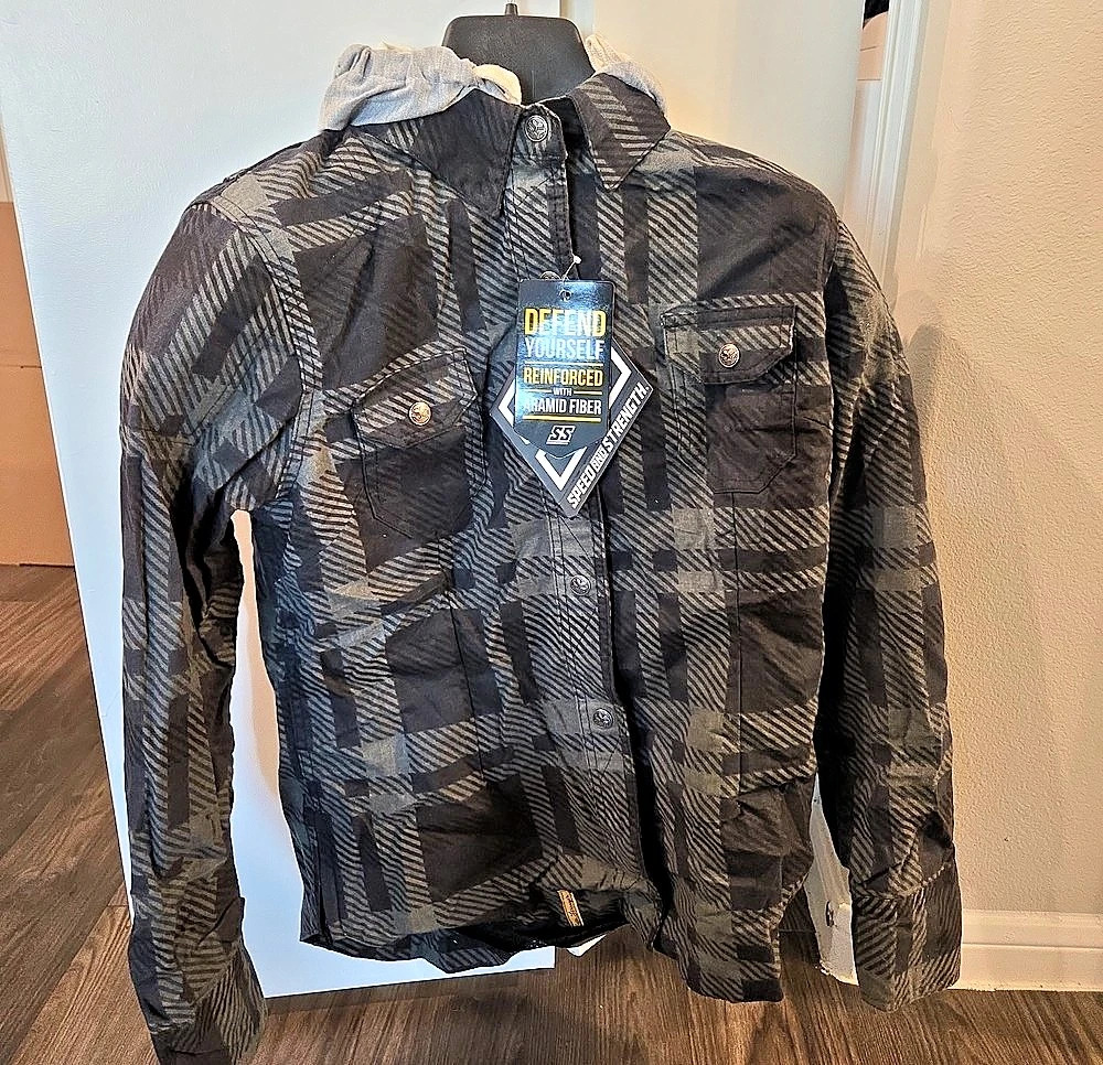 Speed and Strength True Grit Armored Moto Shirt Womens Plaid Jacket NWT